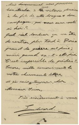 Lot #242 King Edward VIII Autograph Letter Signed - Image 2