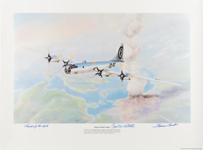 Lot #341 Enola Gay: Tibbets, Ferebee, and Van Kirk Signed Print - Image 1