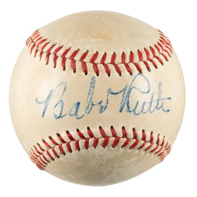 Lot #926 Babe Ruth Signed Baseball - Image 1