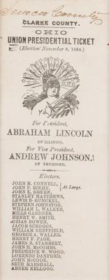 Lot #59 Abraham Lincoln 1864 Presidential Election Ticket - Image 2
