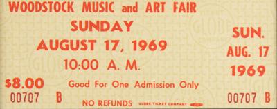 Lot #687 Woodstock: One-Day Ticket Ticket - Image 2
