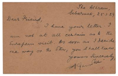 Lot #138 Mohandas Gandhi: 
