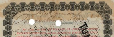 Lot #270 J. Pierpont Morgan Signed Stock Certificate - Image 2