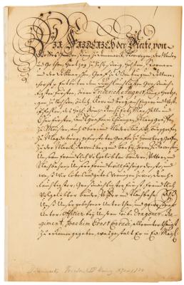 Lot #244 King Frederick IV of Denmark Letter Signed - Image 1