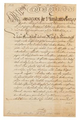Lot #239 King Christian VII of Denmark Letter Signed - Image 1