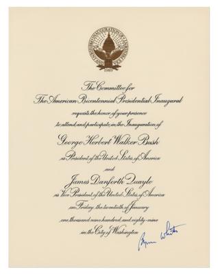 Lot #302 Supreme Court (3) Signed Inaugural Invitations - Image 3