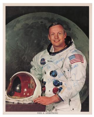 Lot #379 Neil Armstrong Signed Photograph - Image 1