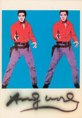 Lot #411 Andy Warhol Signed Postcard - Image 1