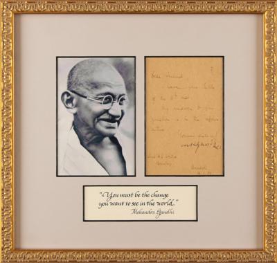 Lot #136 Mohandas Gandhi: 