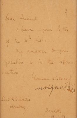 Lot #136 Mohandas Gandhi: 