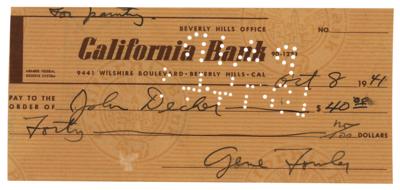 Lot #789 John Decker Signed Check - Image 2