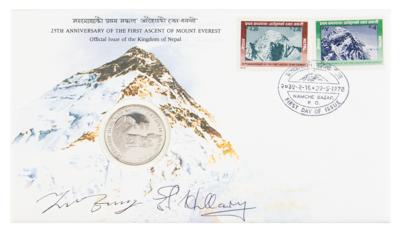 Lot #220 Edmund Hillary and Tenzing Norgay Signed Commemorative Cover - Image 1
