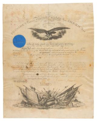 Lot #6 Andrew Johnson: In the immediate aftermath of Lincoln's assassination, President Johnson attends to his new duties by recognizing a Union soldier for 