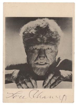 Lot #700 Lon Chaney, Jr. Signed Photograph