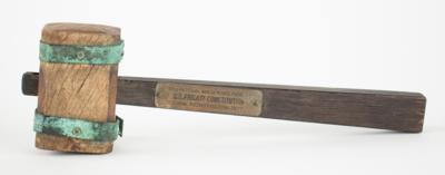 Lot #322 USS Constitution 1927 Renovation Wood Mallet - Image 1