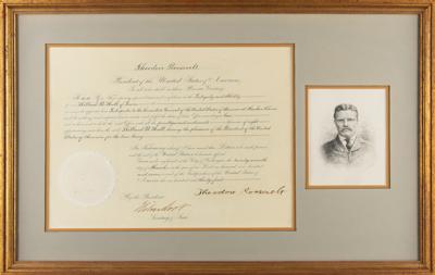 Lot #9 Theodore Roosevelt Document Signed as President - Image 1