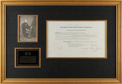 Lot #4 John Tyler Document Signed as President - Image 1