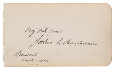 Lot #323 Joshua Lawrence Chamberlain Signature