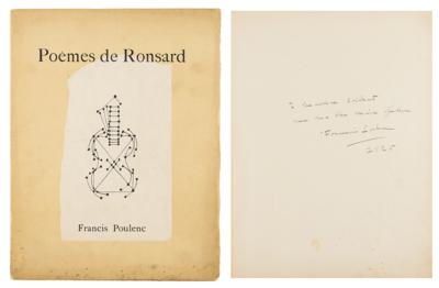 Lot #585 Francis Poulenc Signed Sheet Music Book - Image 1