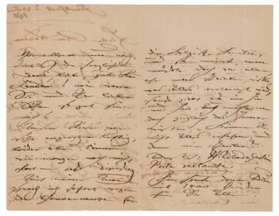 Lot #538 Clara Schumann: Schumann orders her watch and keys to be 