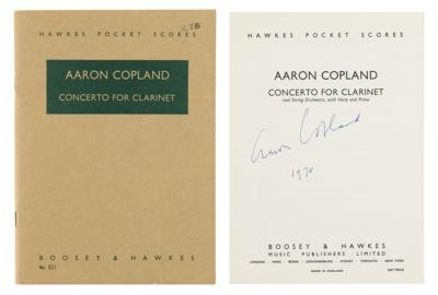Lot #572 Aaron Copland Signed Sheet Music Booklet - Image 1