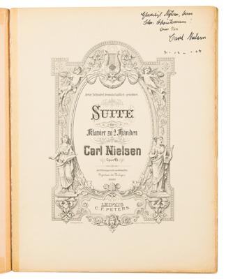 Lot #583 Carl Nielsen Signed Sheet Music - Image 1