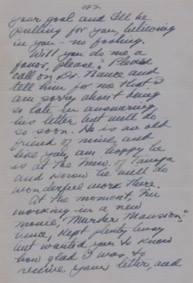 Lot #716 Rondo Hatton: Incredibly rare letter by the cult horror icon: 