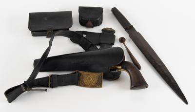 Lot #324 Civil War: Colt Revolver and Accessories Belonging to Private James R. Hanna, Co. B, 9th Battalion, Tennessee Cavalry (Gantt's) - Image 1