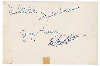 Lot #546 Beatles Signed 1963 Oversized Parlophone Records Promotional Card - Image 1