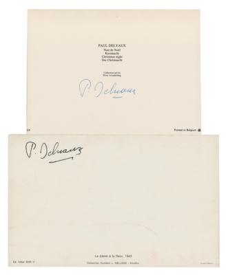 Lot #420 Paul Delvaux (2) Signed Greeting Cards - Image 1