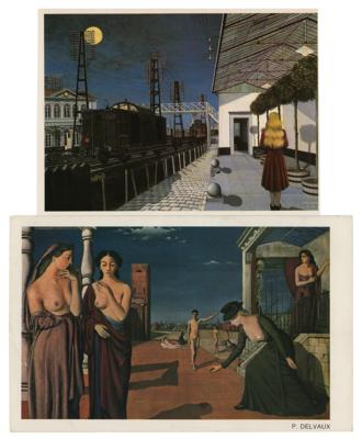 Lot #420 Paul Delvaux (2) Signed Greeting Cards - Image 2
