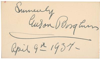 Lot #415 Gutzon Borglum Signature - Image 2