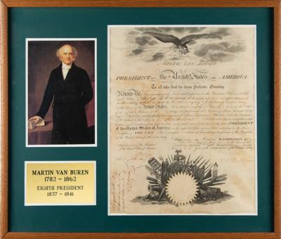 Lot #3 Martin Van Buren Document Signed as President - Image 1