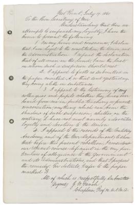 Lot #325 Jefferson Davis Signed Free Frank - Image 2