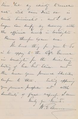 Lot #359 William T. Sherman Autograph Letter Signed - Image 2