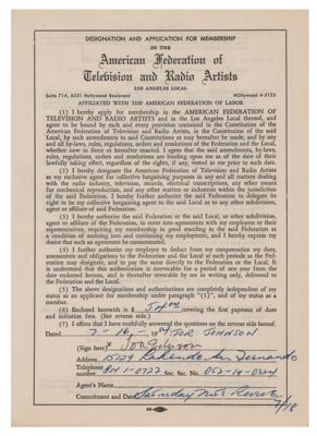 Lot #825 Tor Johnson Document Signed - Image 1