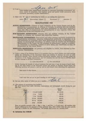 Lot #825 Tor Johnson Document Signed - Image 2