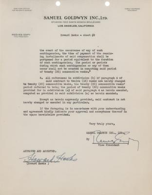Lot #814 Howard Hawks Document Signed - Image 2