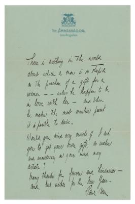 Lot #759 Paul Bern: There is nothing in the world
