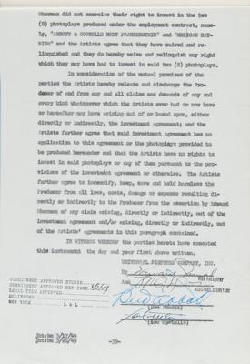 Lot #746 Abbott and Costello Document Signed - Image 1