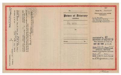 Lot #918 Billy Wilder Document Signed - Image 2
