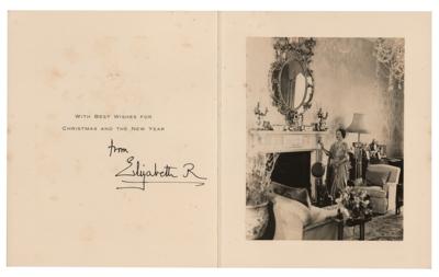 Lot #196 Elizabeth, Queen Mother Signed Christmas Card - Image 1
