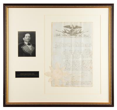Lot #144 Antonio Lopez de Santa Anna Document Signed - Image 1