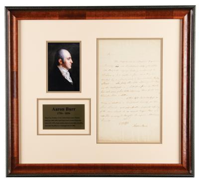 Lot #81 Aaron Burr Autograph Letter Signed - Image 1