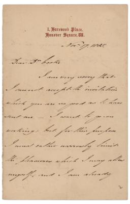 Lot #279 James Paget Autograph Letter Signed - Image 1