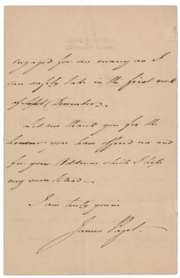 Lot #279 James Paget Autograph Letter Signed - Image 2