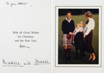 Lot #154 Princess Diana and Prince Charles Signed Christmas Card (1985) - Image 1