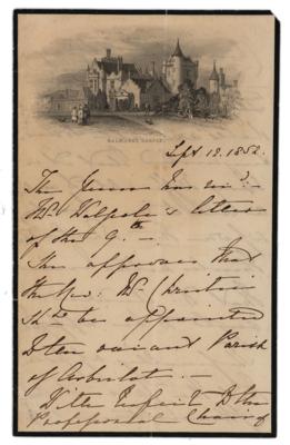 Lot #292 Queen Victoria Autograph Letter Signed - Image 1