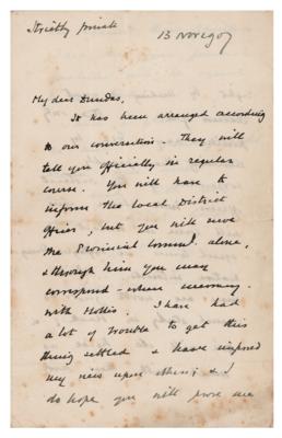 Lot #143 Winston Churchill: Churchill writes
