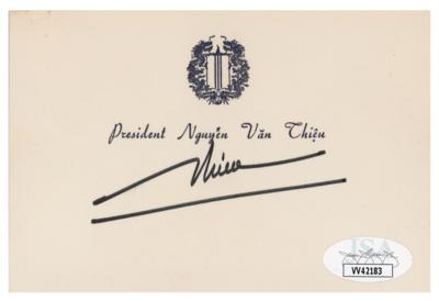 Lot #273 Nguyen Van Thieu Signature - Image 1